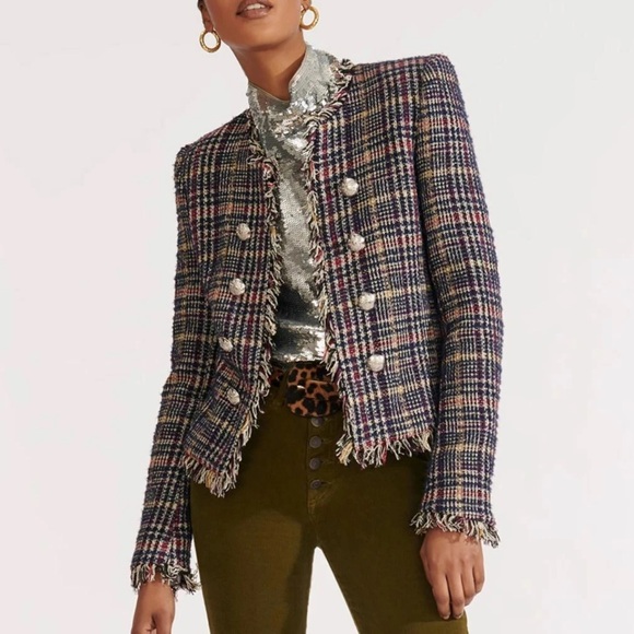 Veronica Beard Jackets & Blazers - Veronica Beard Metallic Navy Tweed Jerry Jacket NWOT